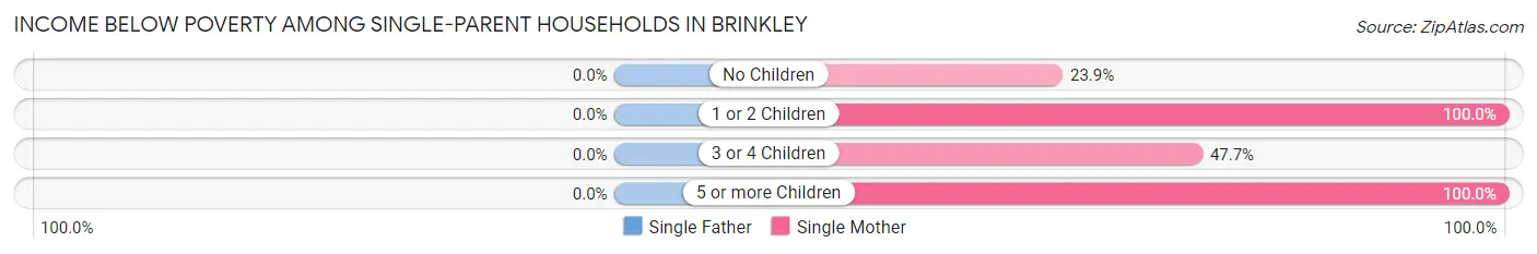 Income Below Poverty Among Single-Parent Households in Brinkley