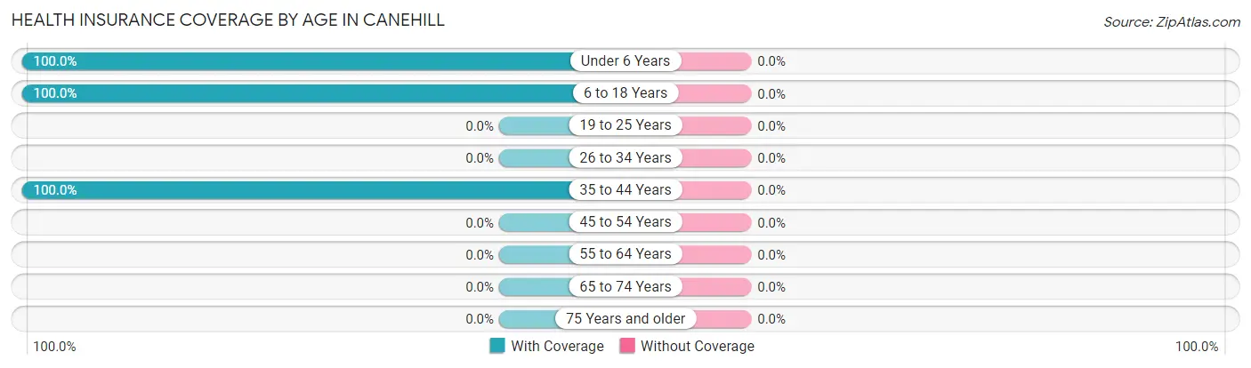 Health Insurance Coverage by Age in Canehill