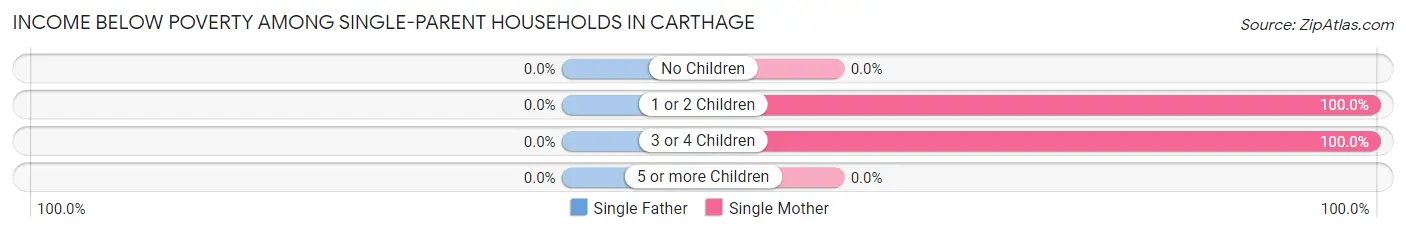 Income Below Poverty Among Single-Parent Households in Carthage