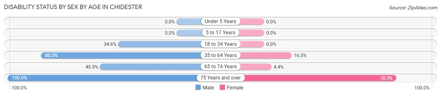 Disability Status by Sex by Age in Chidester
