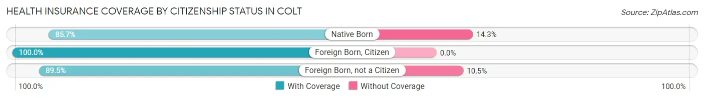 Health Insurance Coverage by Citizenship Status in Colt