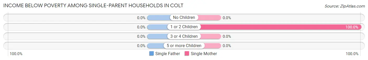 Income Below Poverty Among Single-Parent Households in Colt