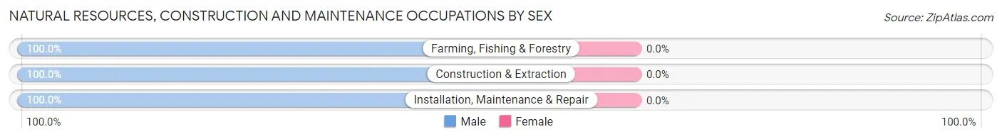 Natural Resources, Construction and Maintenance Occupations by Sex in Cove