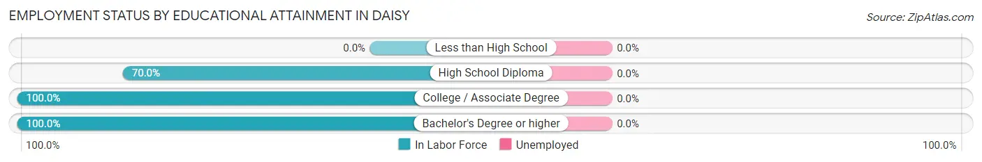Employment Status by Educational Attainment in Daisy