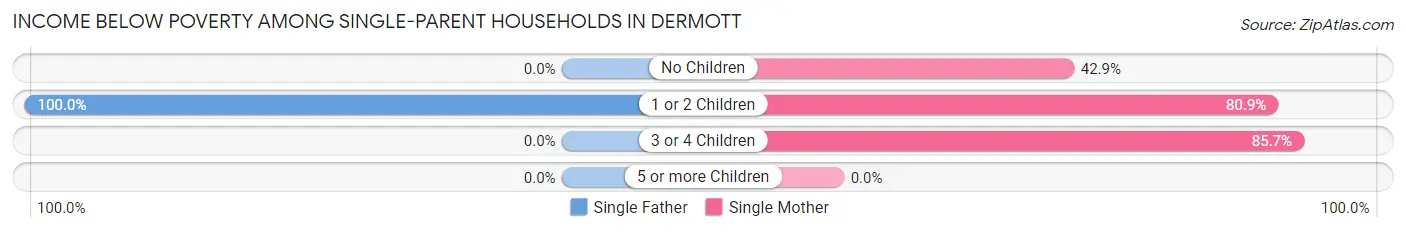 Income Below Poverty Among Single-Parent Households in Dermott
