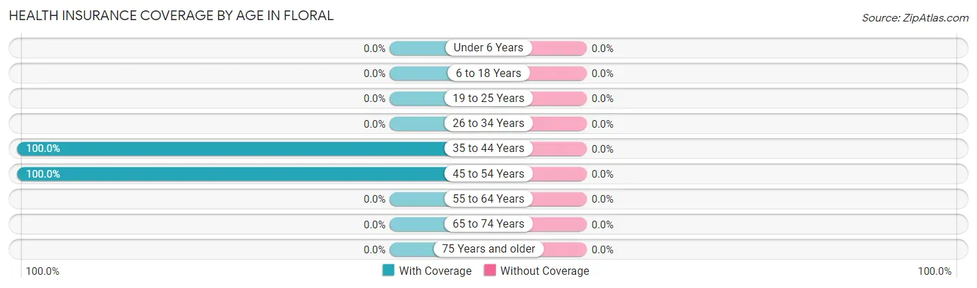 Health Insurance Coverage by Age in Floral