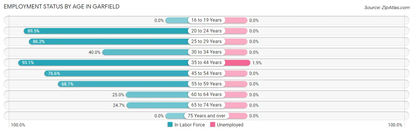Employment Status by Age in Garfield