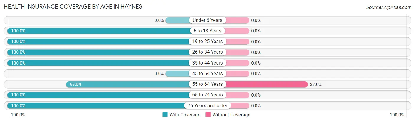 Health Insurance Coverage by Age in Haynes