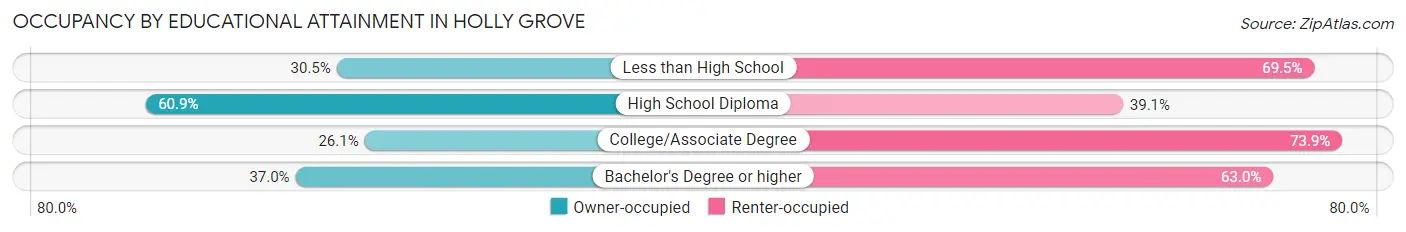 Occupancy by Educational Attainment in Holly Grove