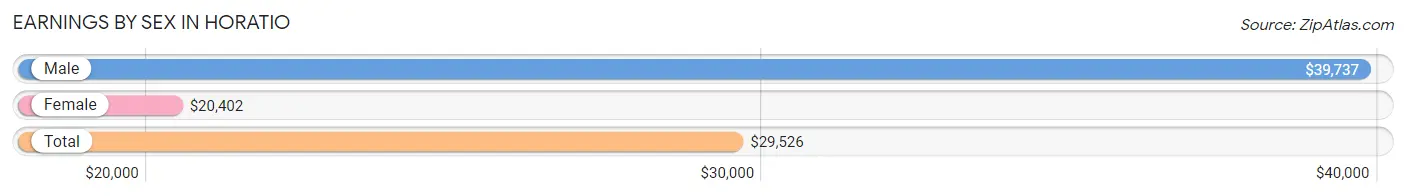 Earnings by Sex in Horatio