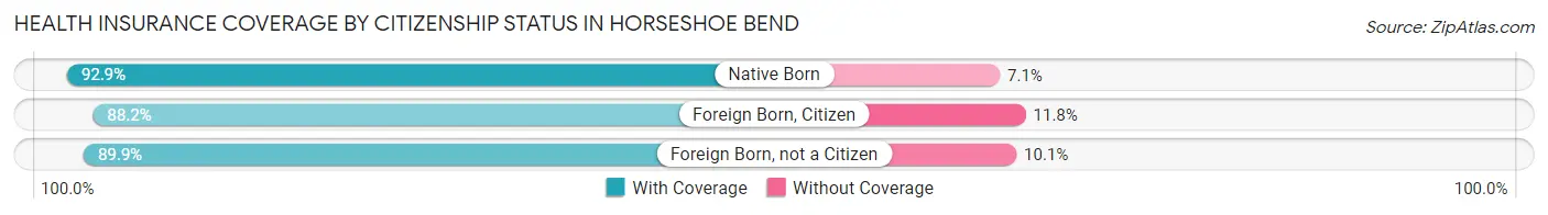 Health Insurance Coverage by Citizenship Status in Horseshoe Bend