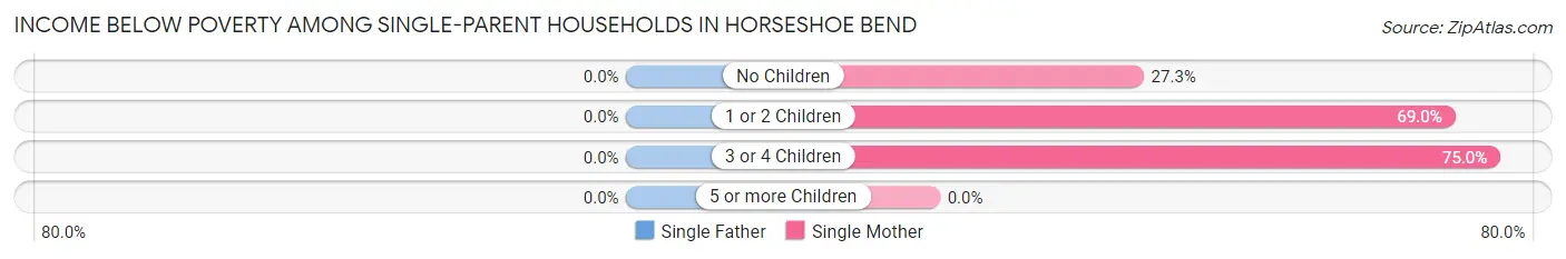 Income Below Poverty Among Single-Parent Households in Horseshoe Bend