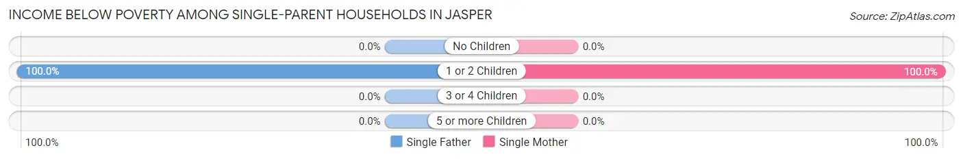 Income Below Poverty Among Single-Parent Households in Jasper