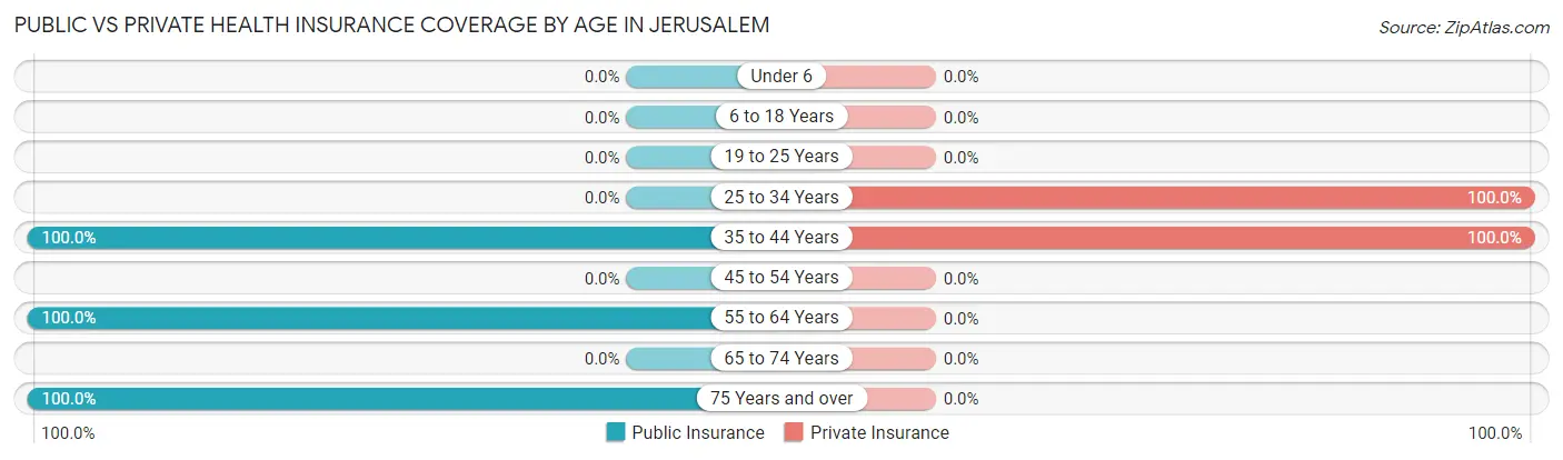 Public vs Private Health Insurance Coverage by Age in Jerusalem