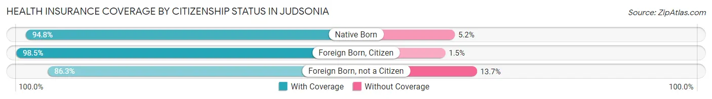 Health Insurance Coverage by Citizenship Status in Judsonia