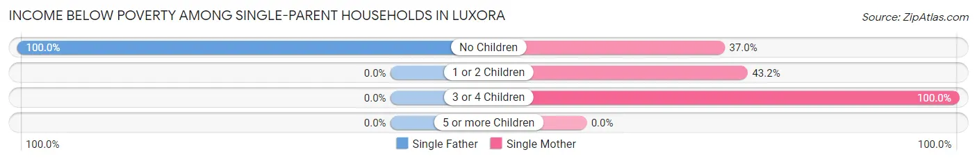 Income Below Poverty Among Single-Parent Households in Luxora