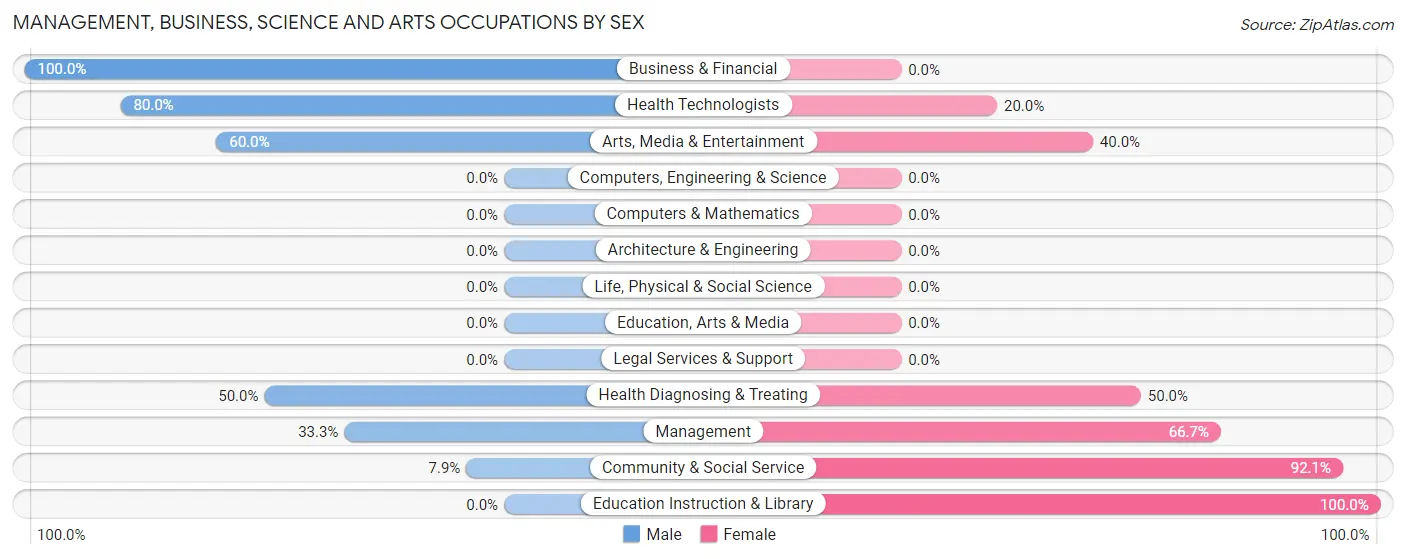 Management, Business, Science and Arts Occupations by Sex in Magazine