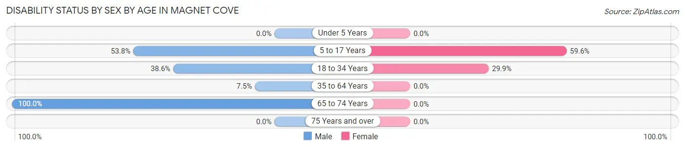 Disability Status by Sex by Age in Magnet Cove