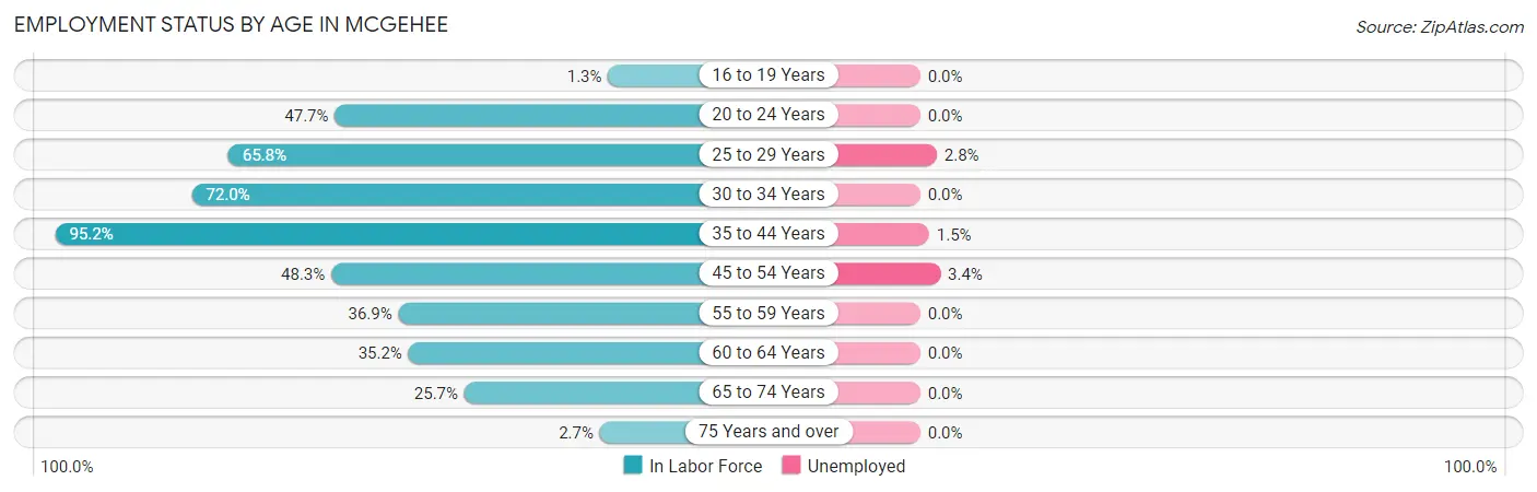 Employment Status by Age in McGehee
