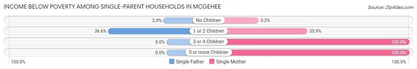 Income Below Poverty Among Single-Parent Households in McGehee