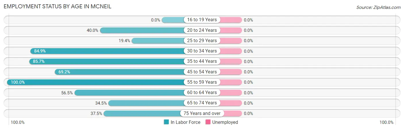 Employment Status by Age in McNeil