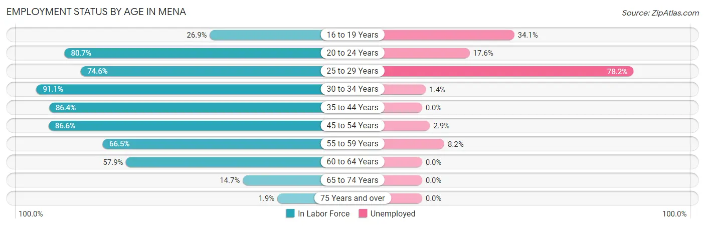 Employment Status by Age in Mena