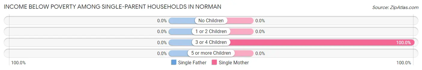 Income Below Poverty Among Single-Parent Households in Norman