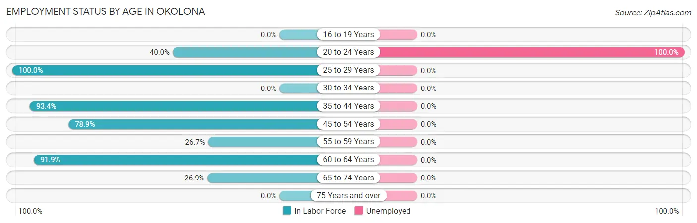 Employment Status by Age in Okolona
