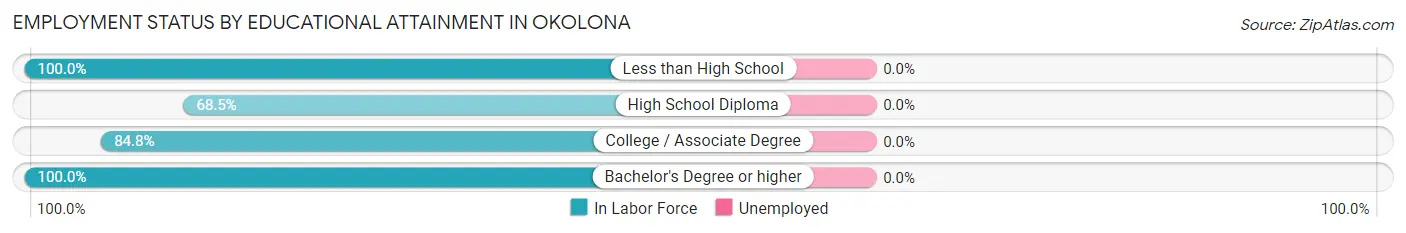 Employment Status by Educational Attainment in Okolona