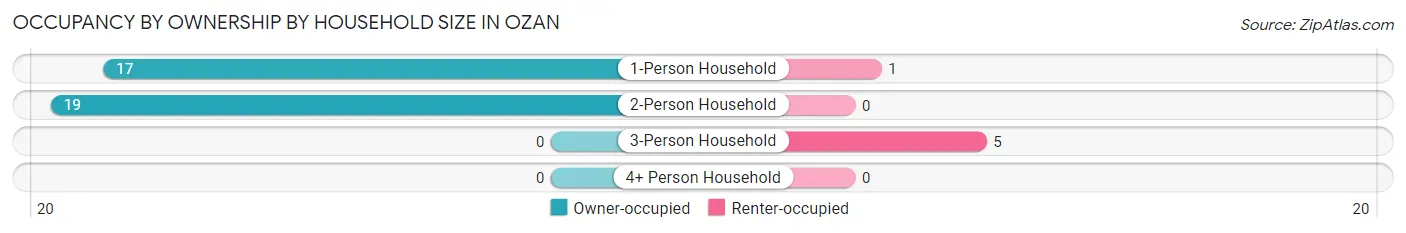 Occupancy by Ownership by Household Size in Ozan