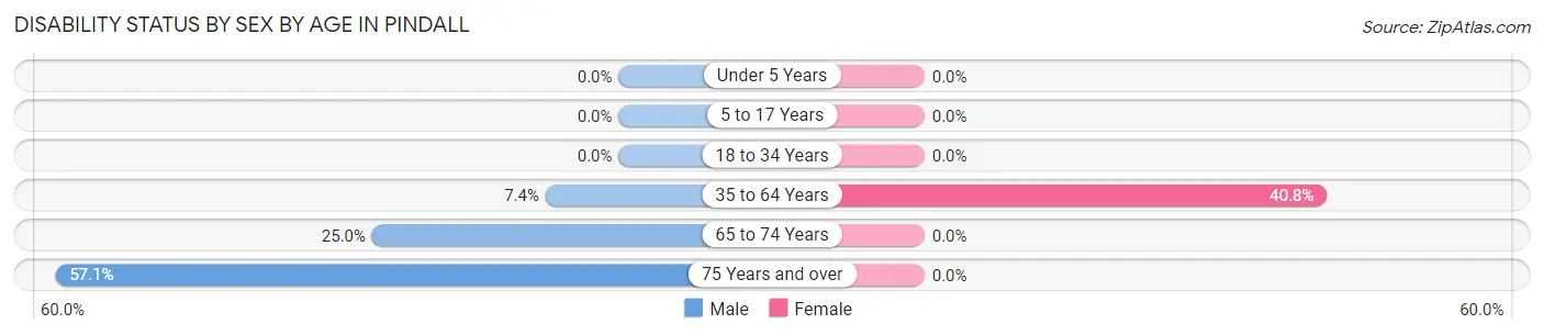 Disability Status by Sex by Age in Pindall