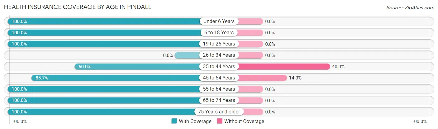 Health Insurance Coverage by Age in Pindall