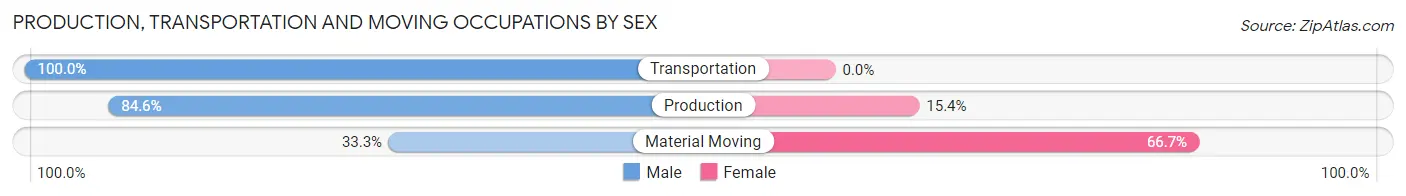 Production, Transportation and Moving Occupations by Sex in Ratcliff