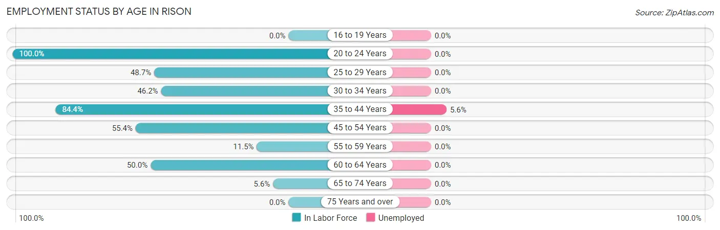 Employment Status by Age in Rison
