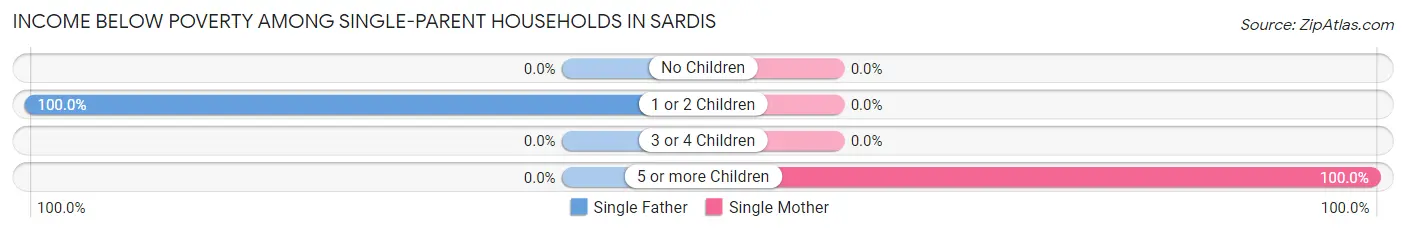 Income Below Poverty Among Single-Parent Households in Sardis