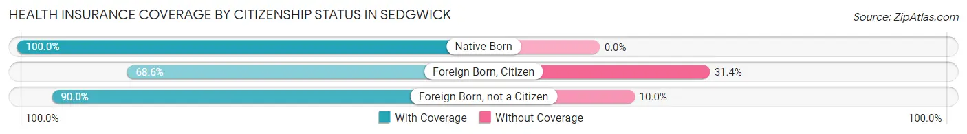 Health Insurance Coverage by Citizenship Status in Sedgwick