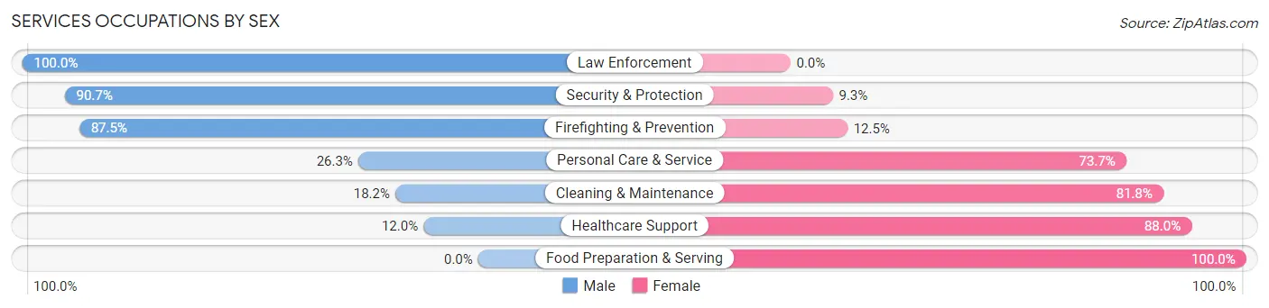 Services Occupations by Sex in Smackover