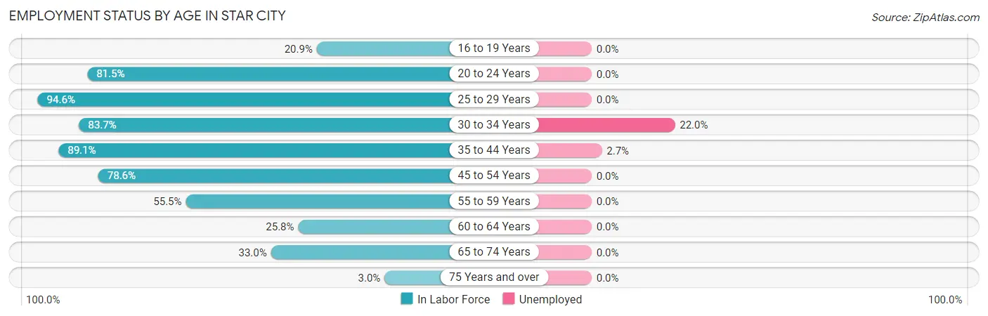 Employment Status by Age in Star City