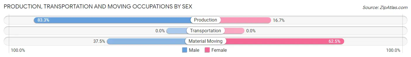 Production, Transportation and Moving Occupations by Sex in Taylor