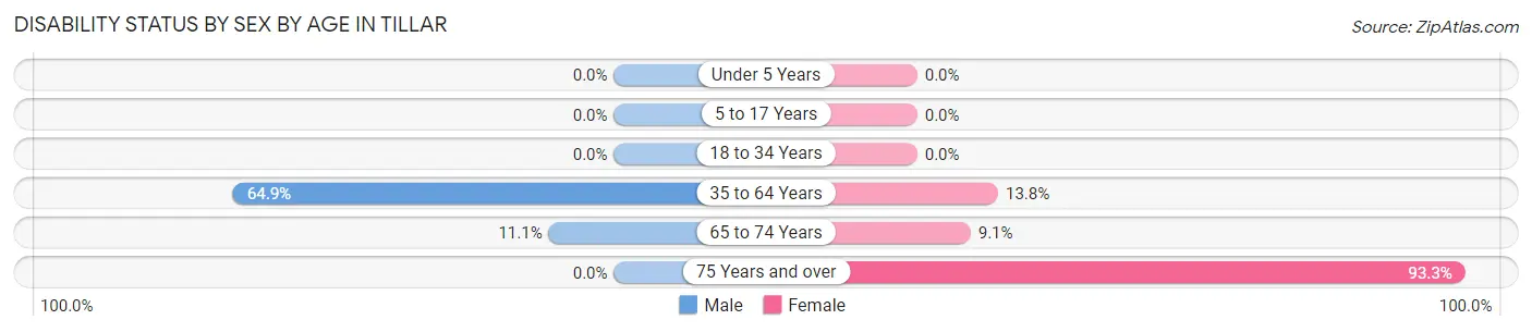Disability Status by Sex by Age in Tillar
