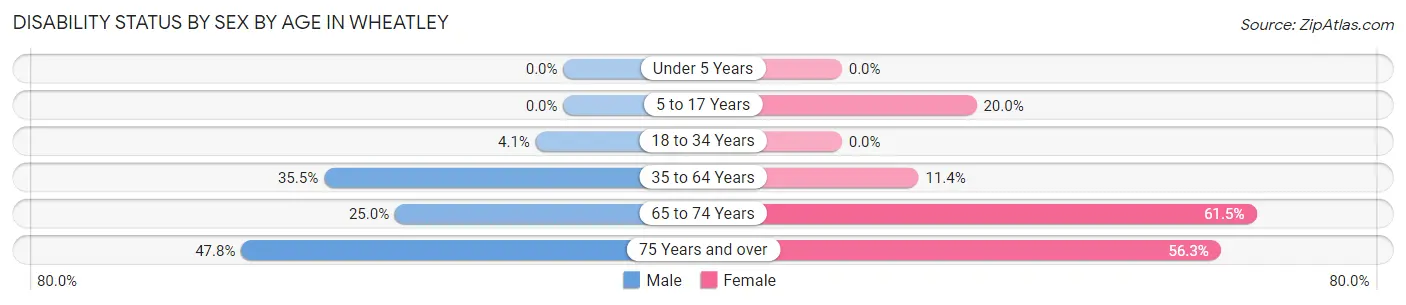Disability Status by Sex by Age in Wheatley