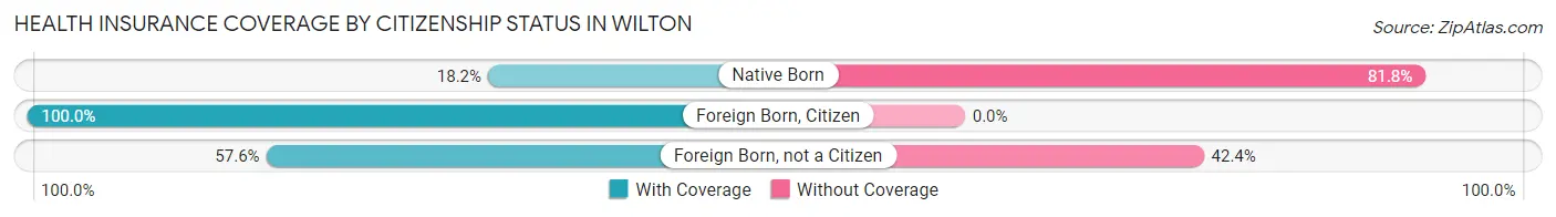 Health Insurance Coverage by Citizenship Status in Wilton