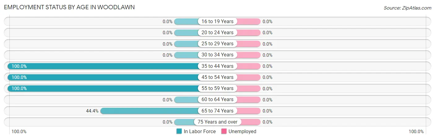 Employment Status by Age in Woodlawn