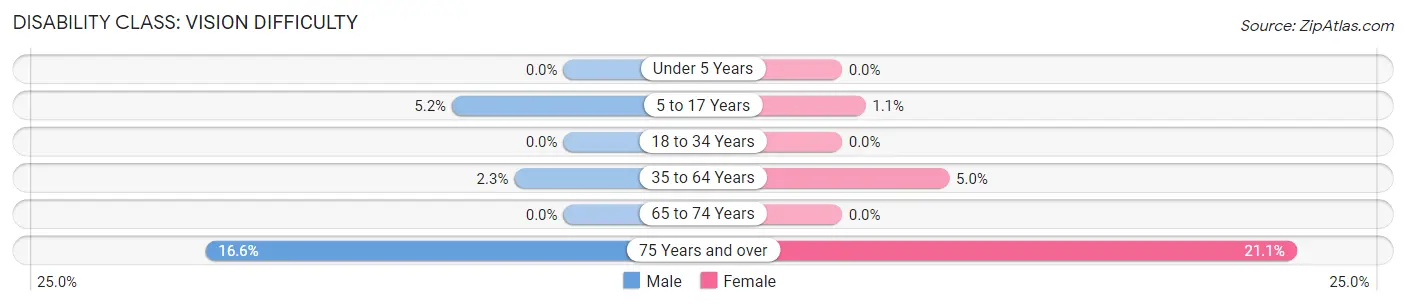 Disability in Wynne: <span>Vision Difficulty</span>