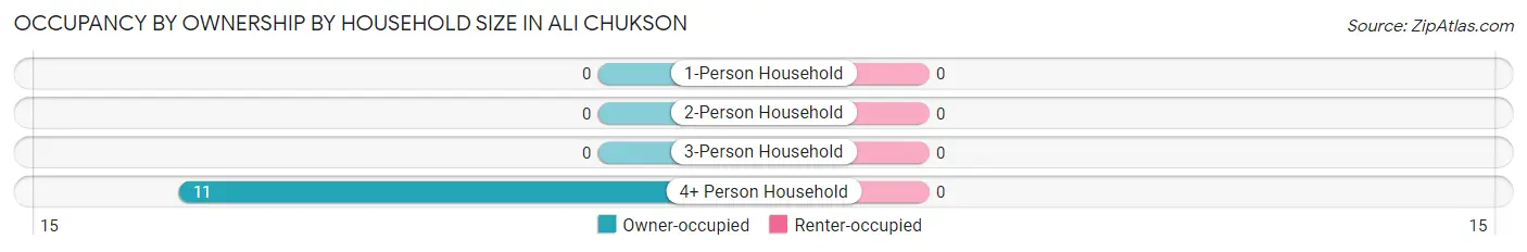 Occupancy by Ownership by Household Size in Ali Chukson