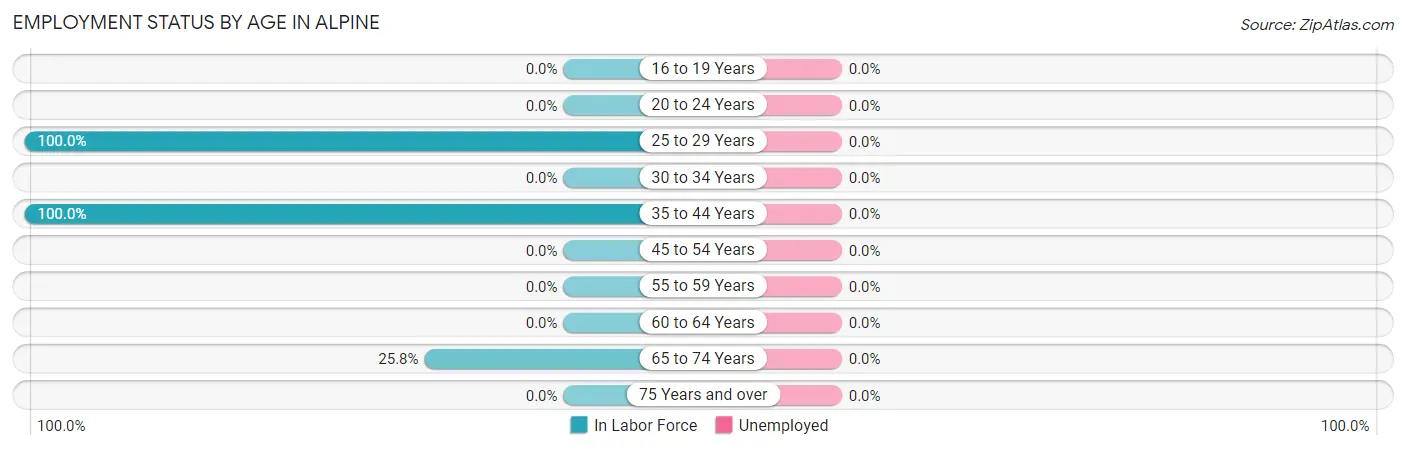 Employment Status by Age in Alpine