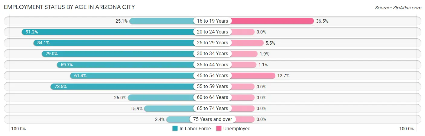 Employment Status by Age in Arizona City