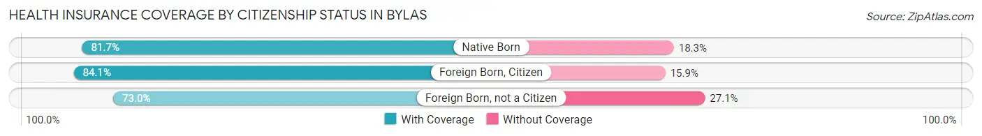 Health Insurance Coverage by Citizenship Status in Bylas