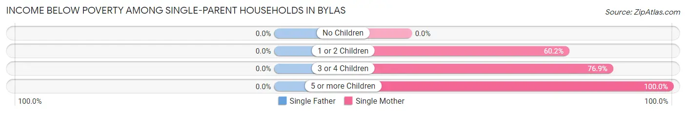 Income Below Poverty Among Single-Parent Households in Bylas