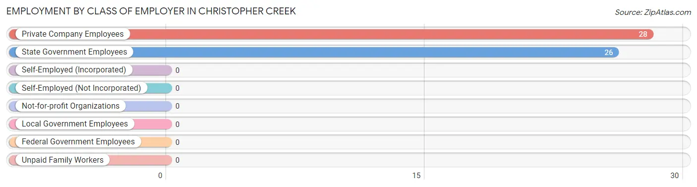 Employment by Class of Employer in Christopher Creek